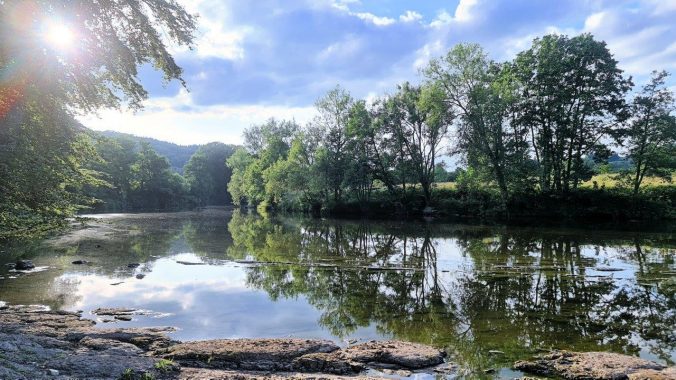 Llangoed Hall and the Wye River