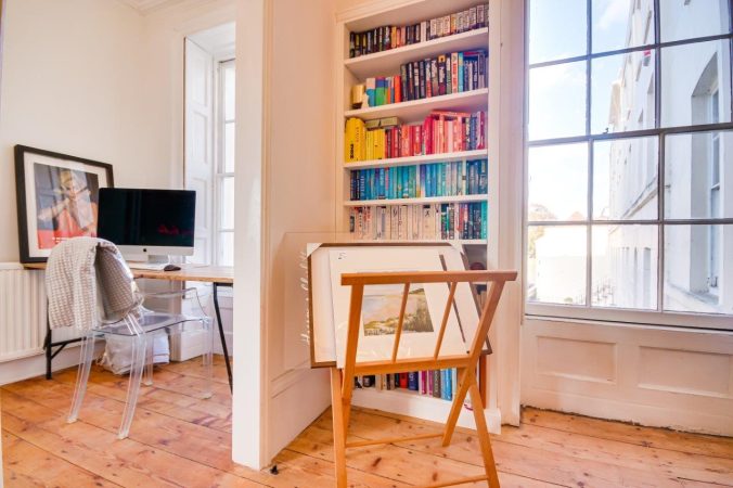 A quiet, light-filled study space — a moment of reflection before the search begins.